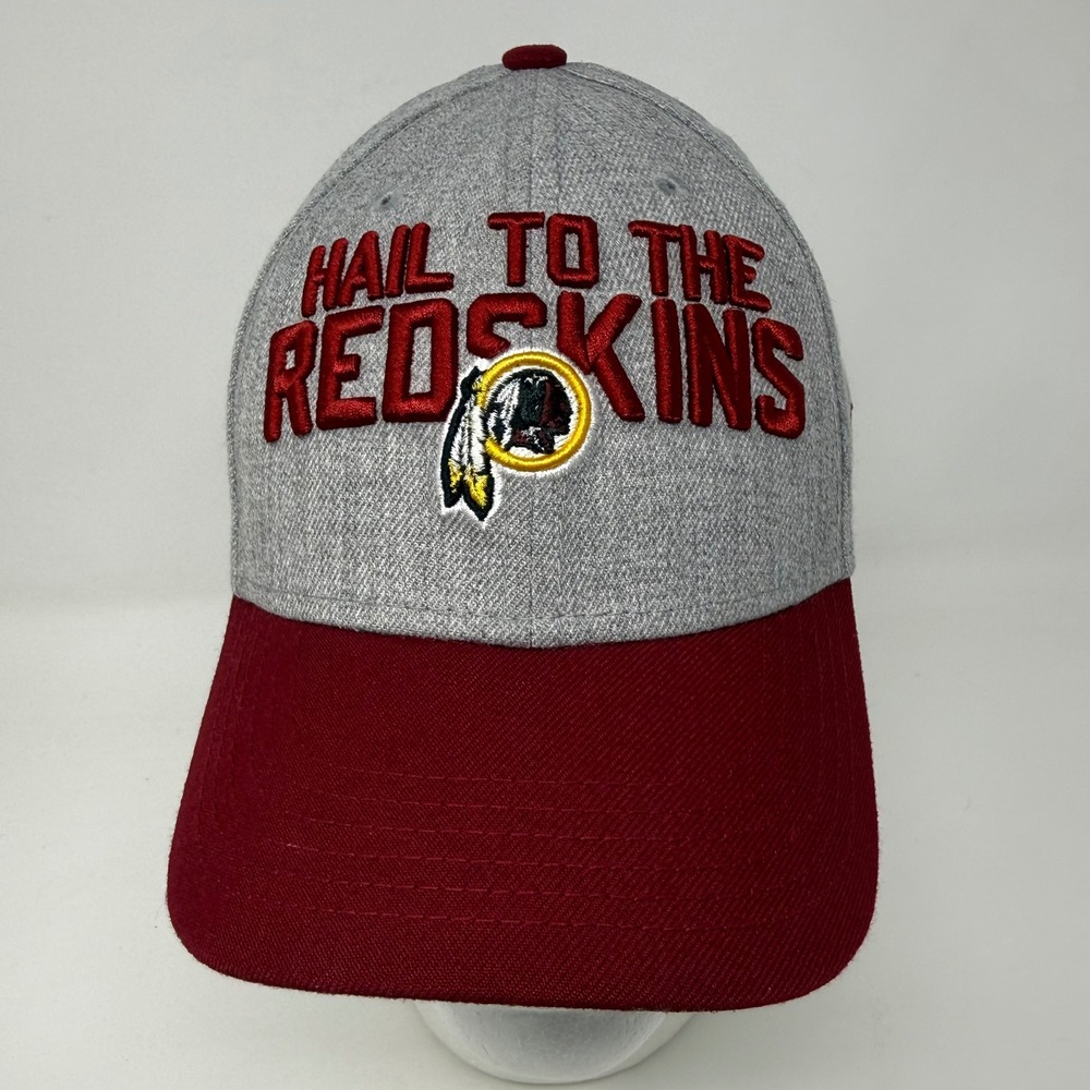 New Era 39THIRTY Washington Redskins Hat Grey Burgundy Stretch Fit Child/Youth